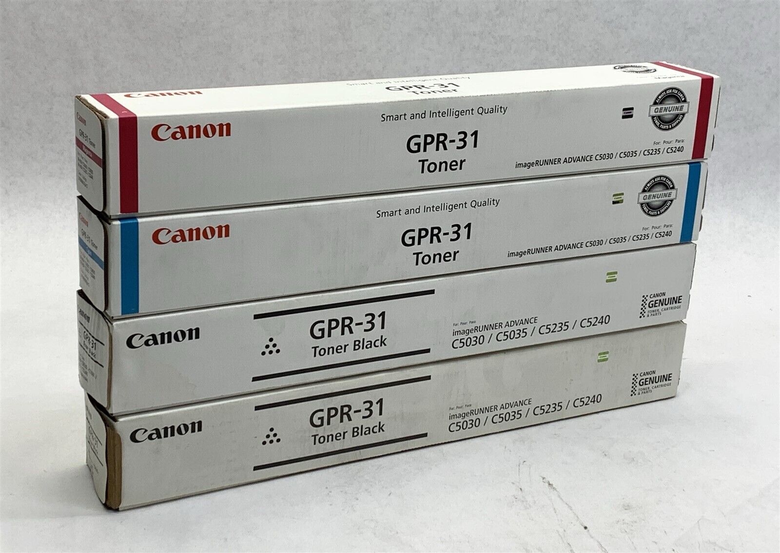 Canon GPR-31 2*Black Cyan Magenta Toner Cartridge Genuine NEW Sealed Lot of 4