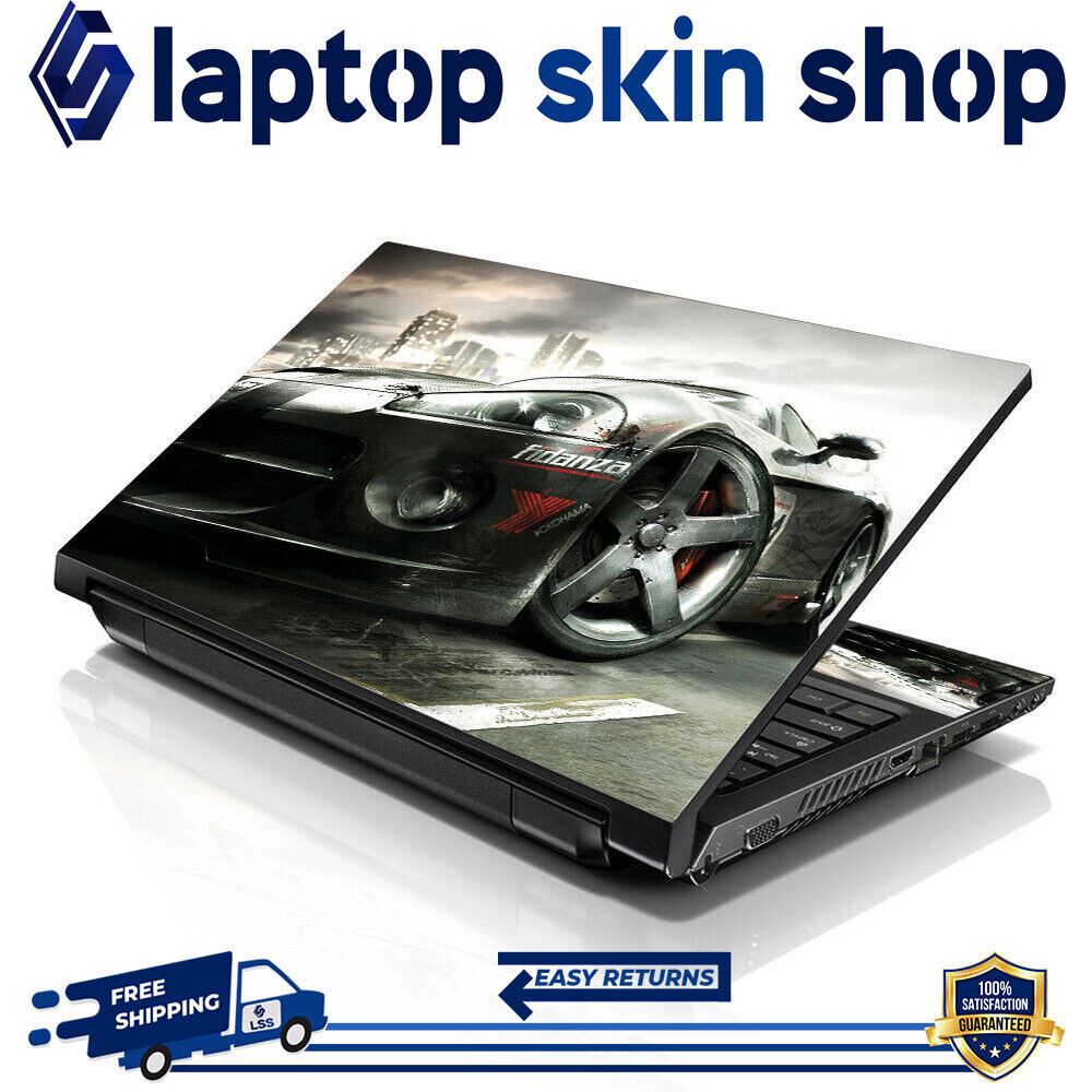 Laptop Skin Sticker Notebook Decal Cover Race Car for Dell Apple HP 17\