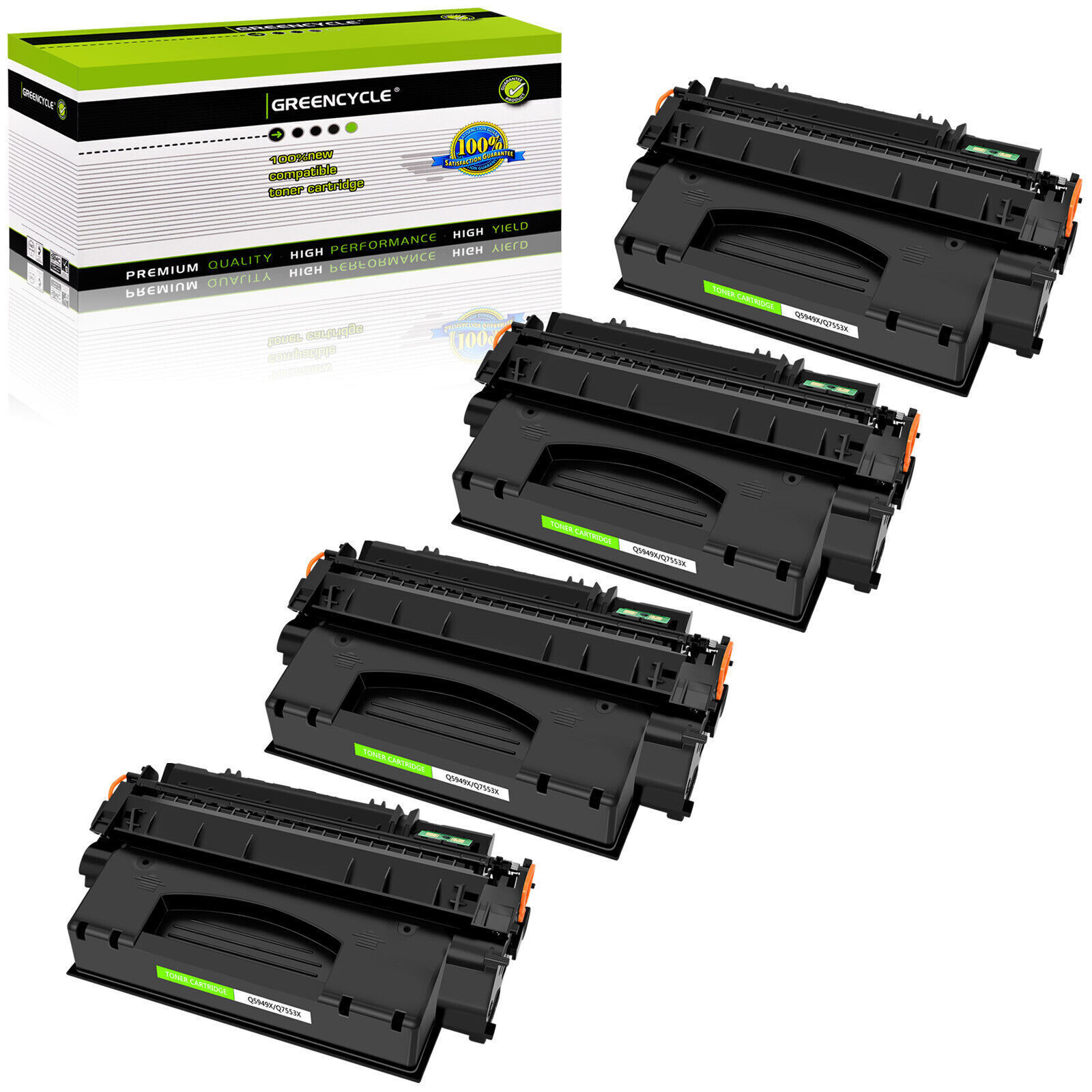 4PK Q7553X 53X High Yield Toner Cartridge HP LaserJet P2015D M2727nfs MFP Print