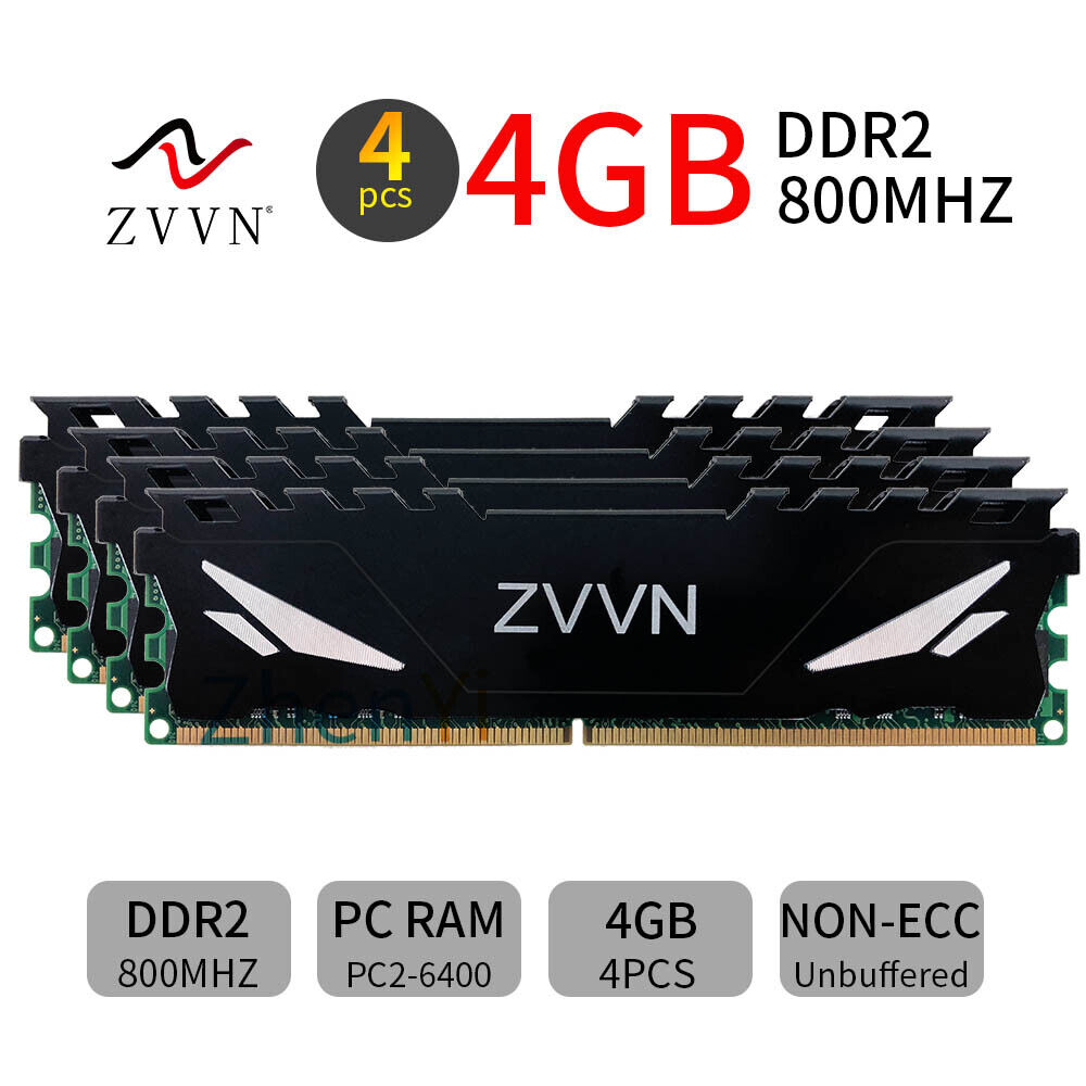 ZVVN 16GB 8GB 4GB DDR2 800MHz PC2-6400U 240Pin intel DIMM Desktop Memory LOT AB