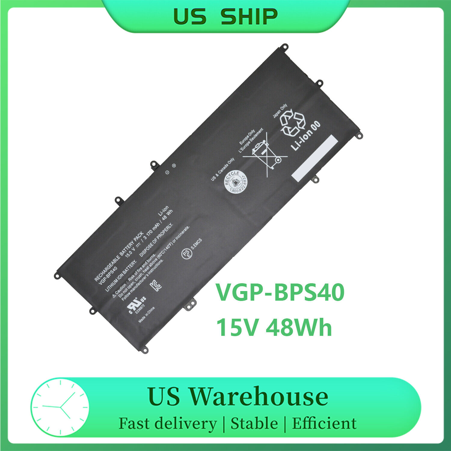 Genuine VGP-BPS40 Battery for Sony VAIO Flip SVF 15A SVF15N17CXB 14A SVF14N 