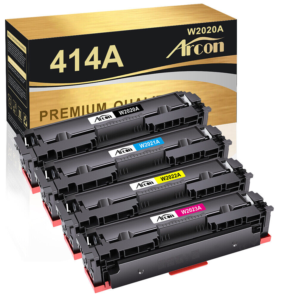 No Chip 4x Toner Compatible With HP 414X W2020X 414A Color Laserjet Pro MFP M479