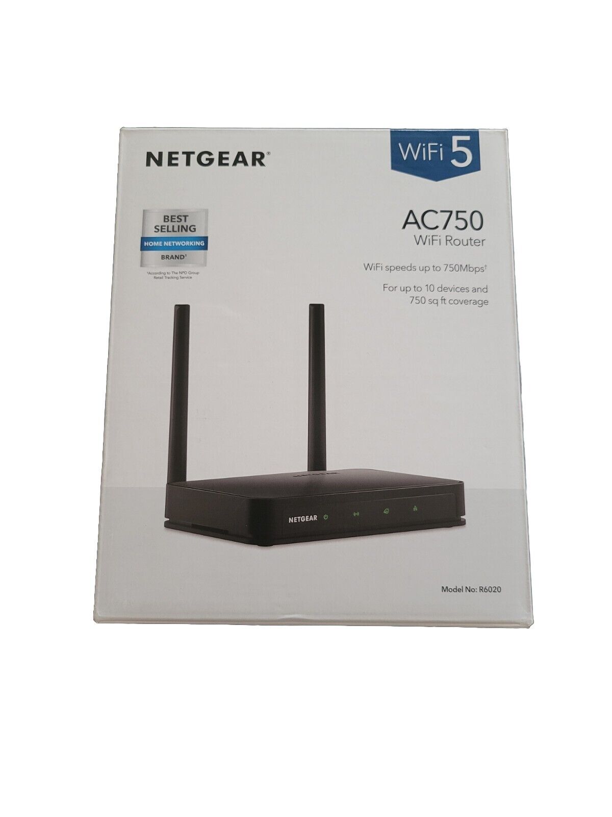 New Sealed Netgear AC750 Dual Band WiFi Router Model R6020