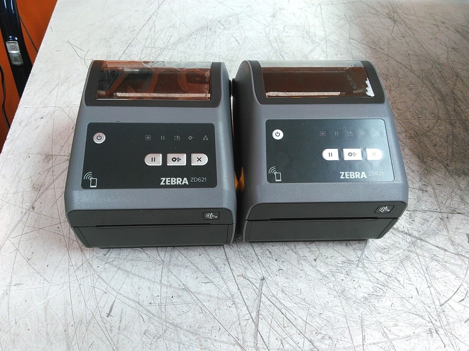 Defective Lot of 2 Zebra ZD621 ZD6A042-D01L01EZ Thermal Label Printer AS-IS