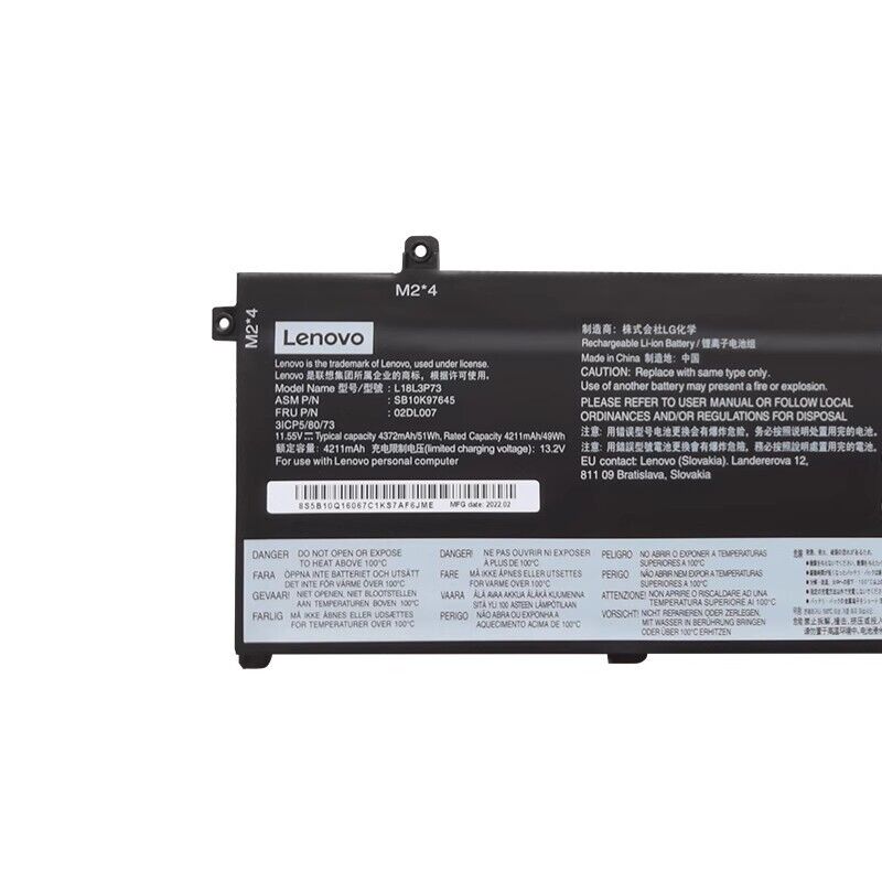 NEW Genuine 51W L18L3P73 Battery For Lenovo ThinkPad T490 T495 P43S L18M3P73