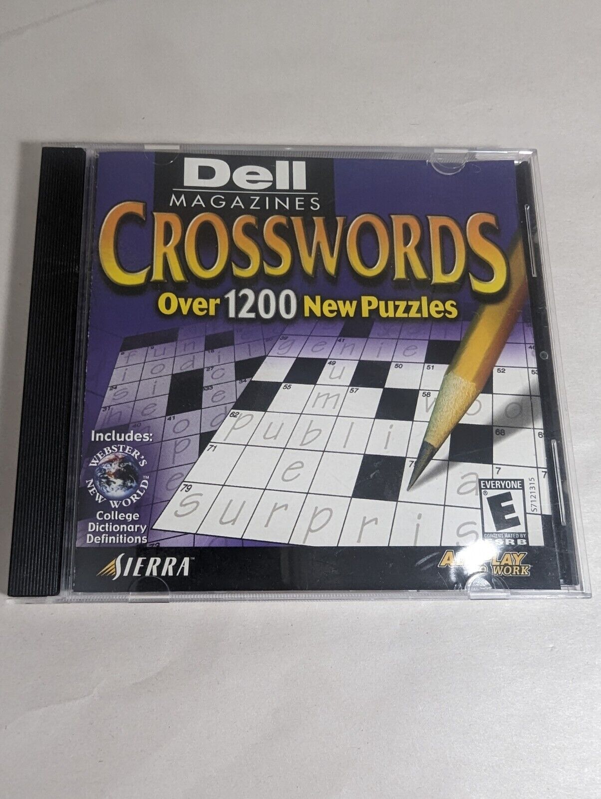 Sierra Dell Magazine Crosswords Over 1200 New Puzzles CD-ROM Websters New World