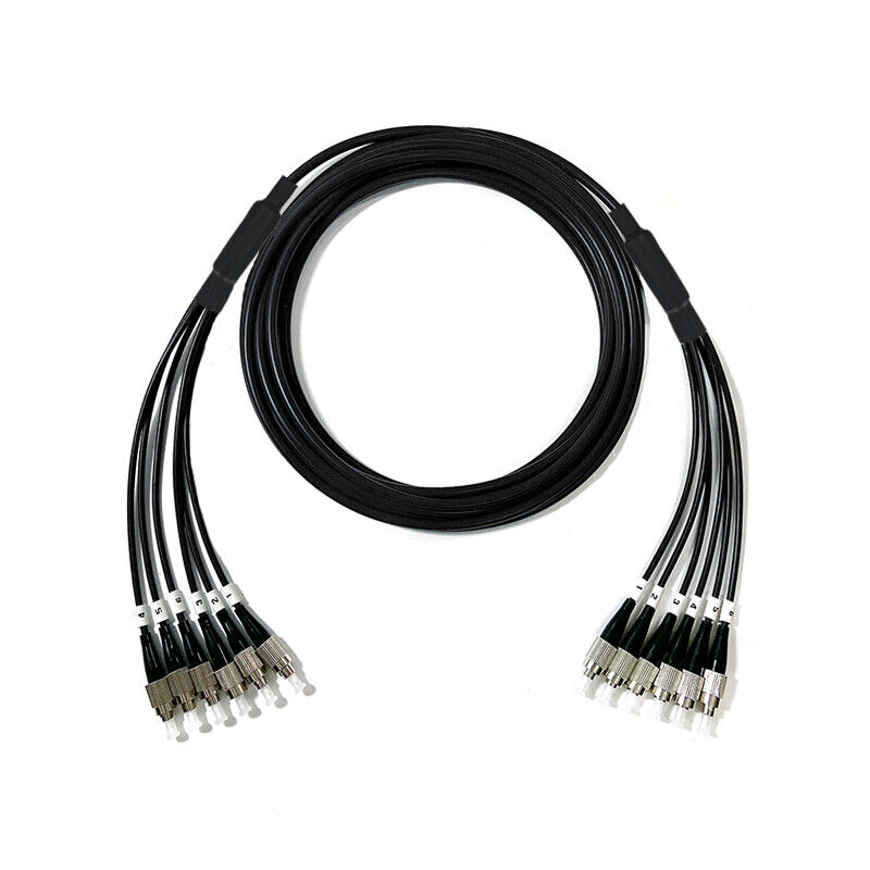 1M~30M 6 Fibers LC/FC/SC/ST Outdoor TPU MM OM3 Armored Fiber Optic Patch Cable