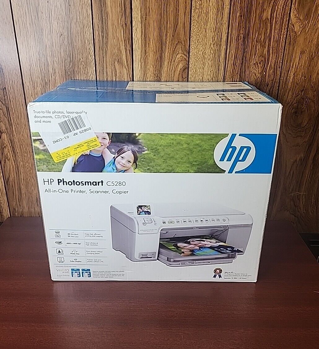 NEW  HP Photosmart C5280 All-In-One Inkjet Printer Scanner Copier 