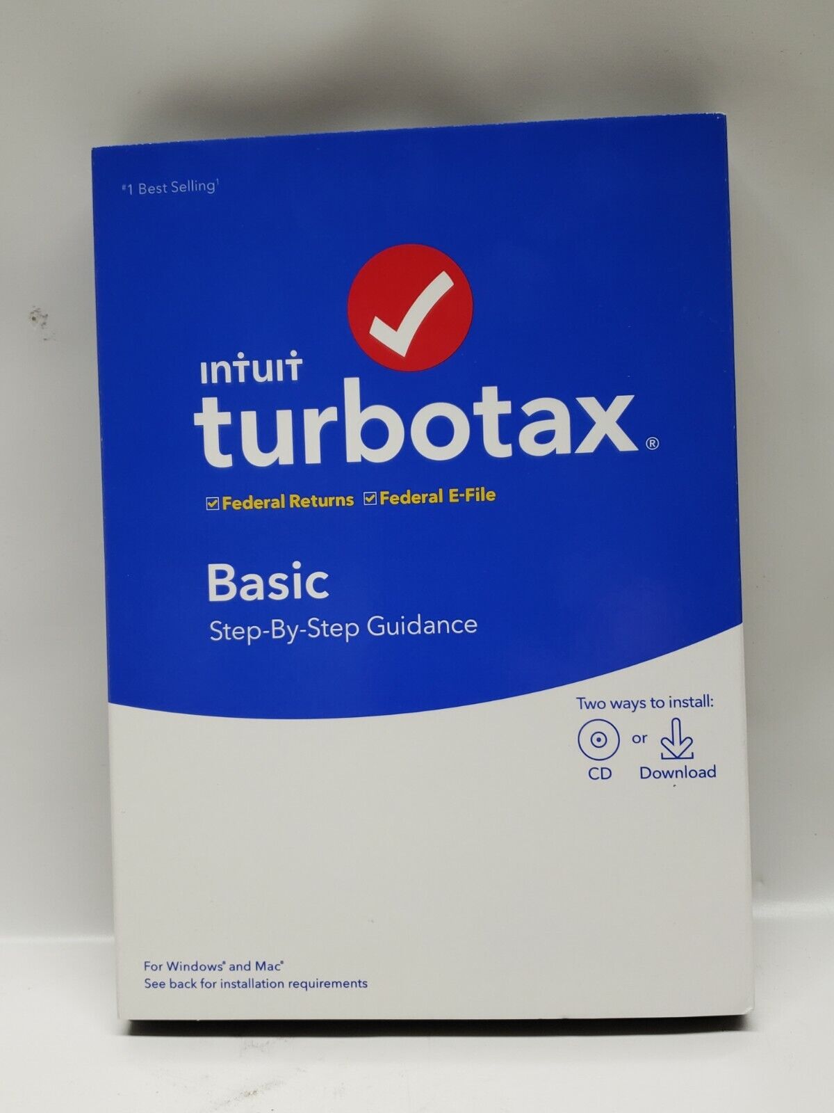 Intuit TurboTax Basic Mac / Windows CD / Download 2019 Factory NEW Sealed USA