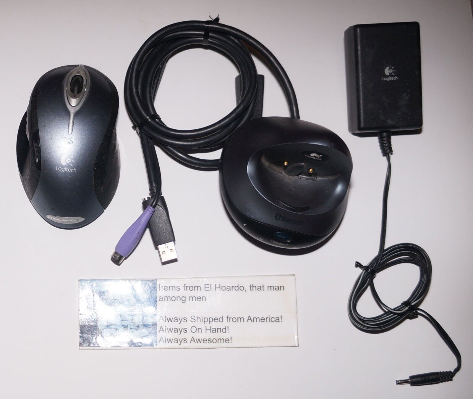 Logitech  M-RBA97 Wireless Laser Bluetooth Mouse With Bluetooth Docking Station