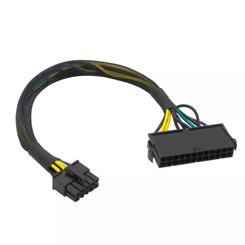24 Pin to 10 Pin ATX PSU Sleeved Adapter Cable for IBM / Lenovo Desktop / Server