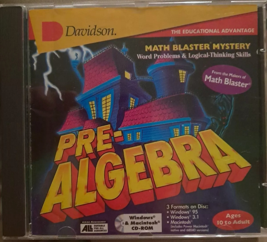 Davidson Math Blaster Mystery Pre Algebra (Windows PC / MAC, 1994)