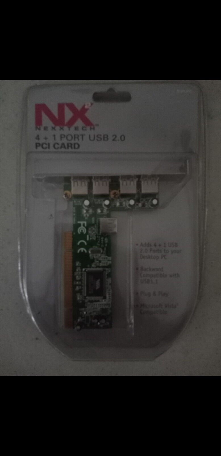 NX2 Nexxtech 4 + 1 Port Usb 2.0 PCI Card Backwards Compatible With USB 1.1
