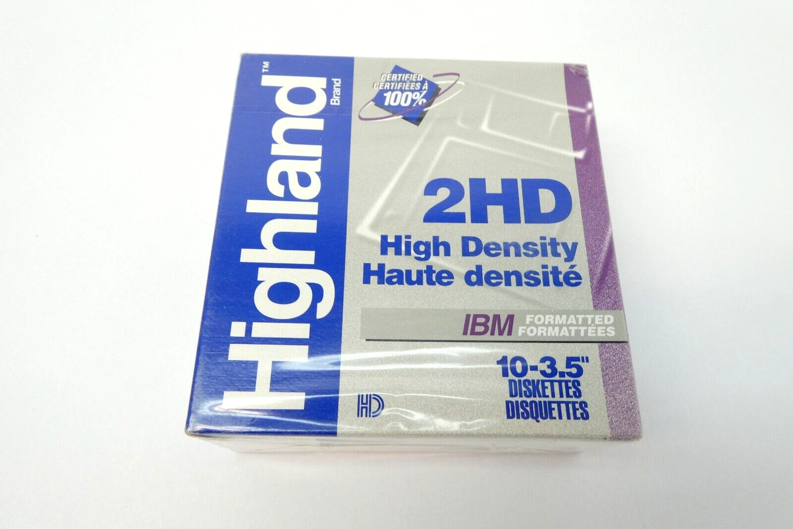New Highland 2HD High Density IBM Formatted 10-3.5” Diskettes 0-51111-44766-6