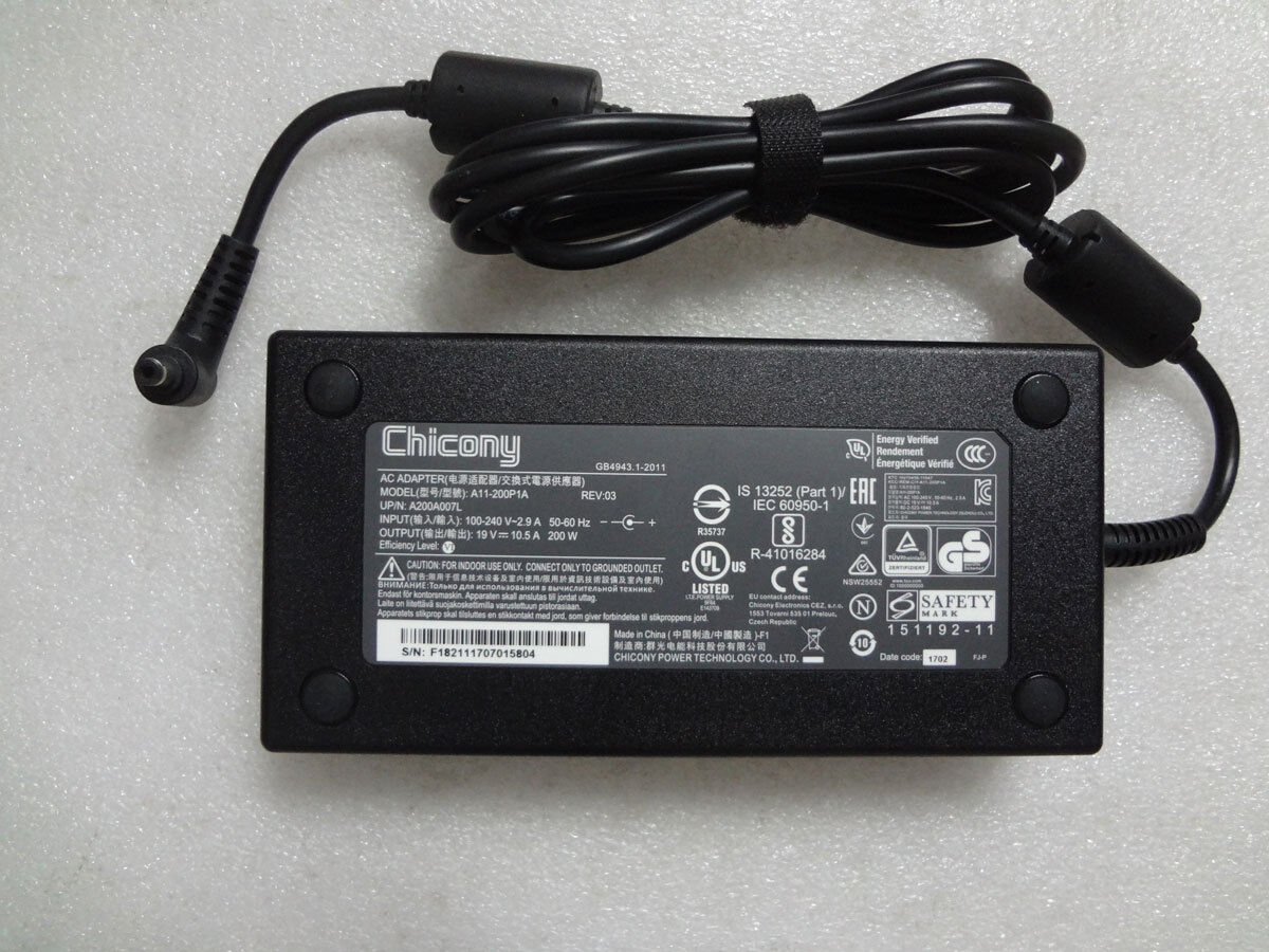 19V 10.5A 200W A11-200P1A For Gigabyte P57 P57Xv7-KL2 Laptop Original AC Adapter