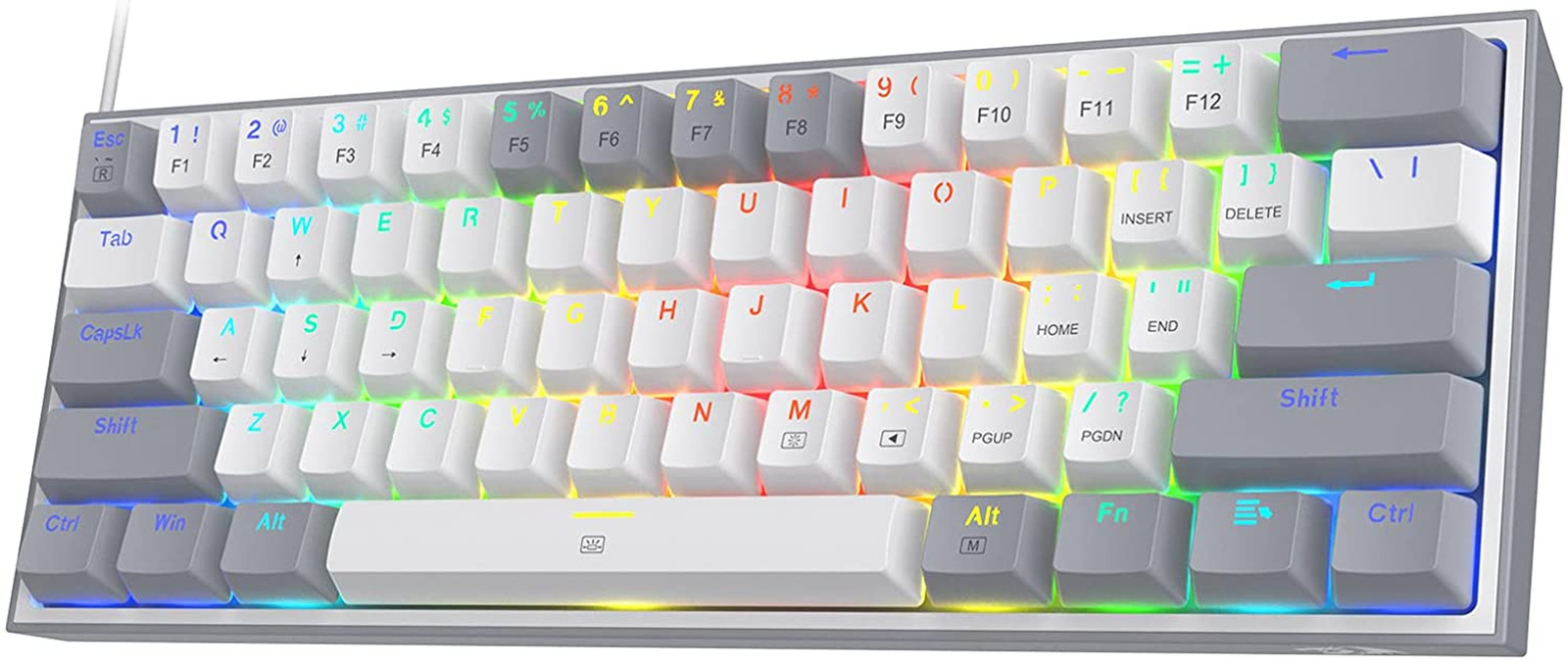 K617 Fizz 60% Wired RGB Gaming Keyboard - 61 Keys, Hot-Swap, Linear Red Switch, 