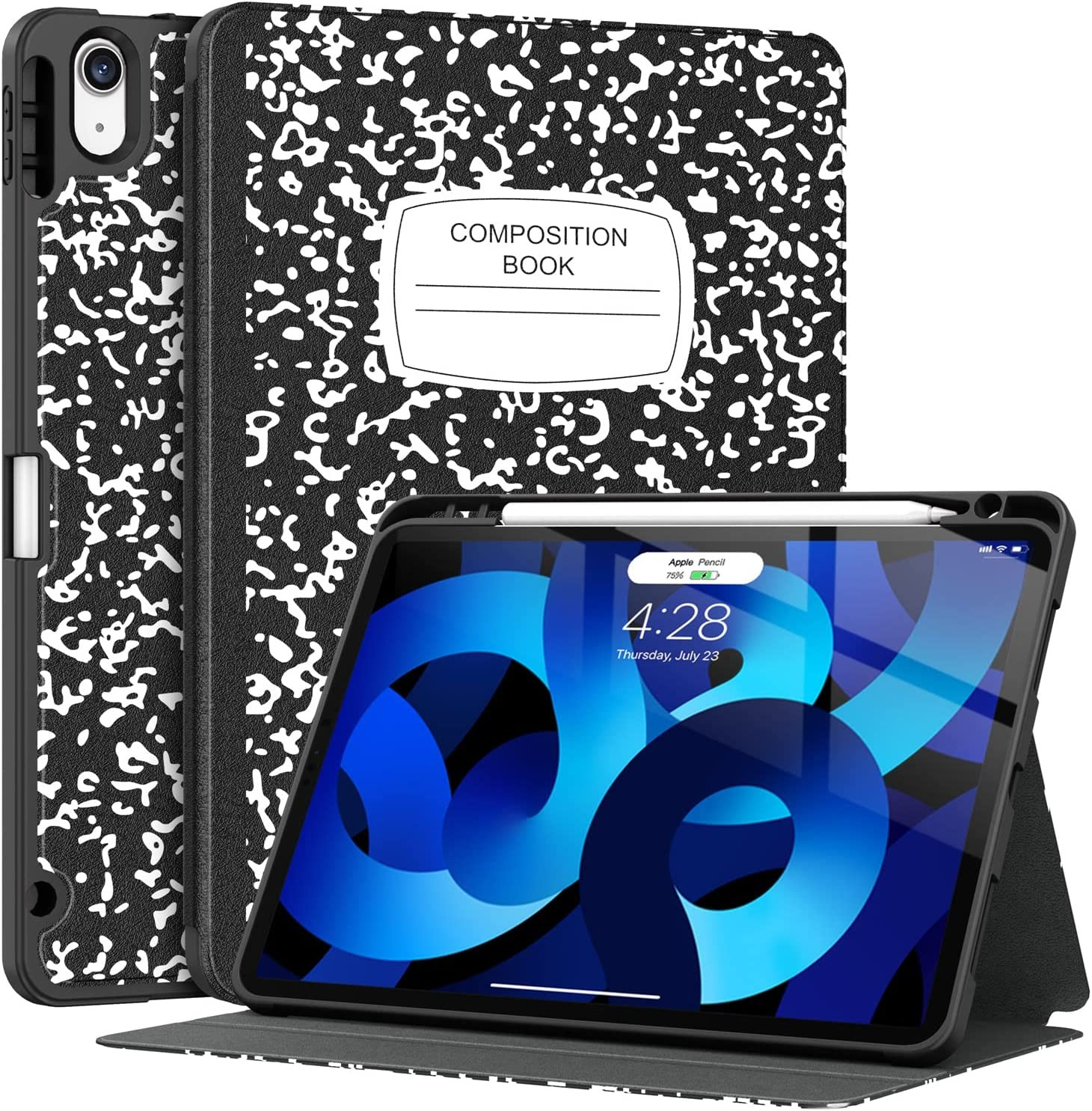 Supveco for Ipad Air 5 Case/Ipad Air 4 Case with Pencil Holder-[Support Pencil