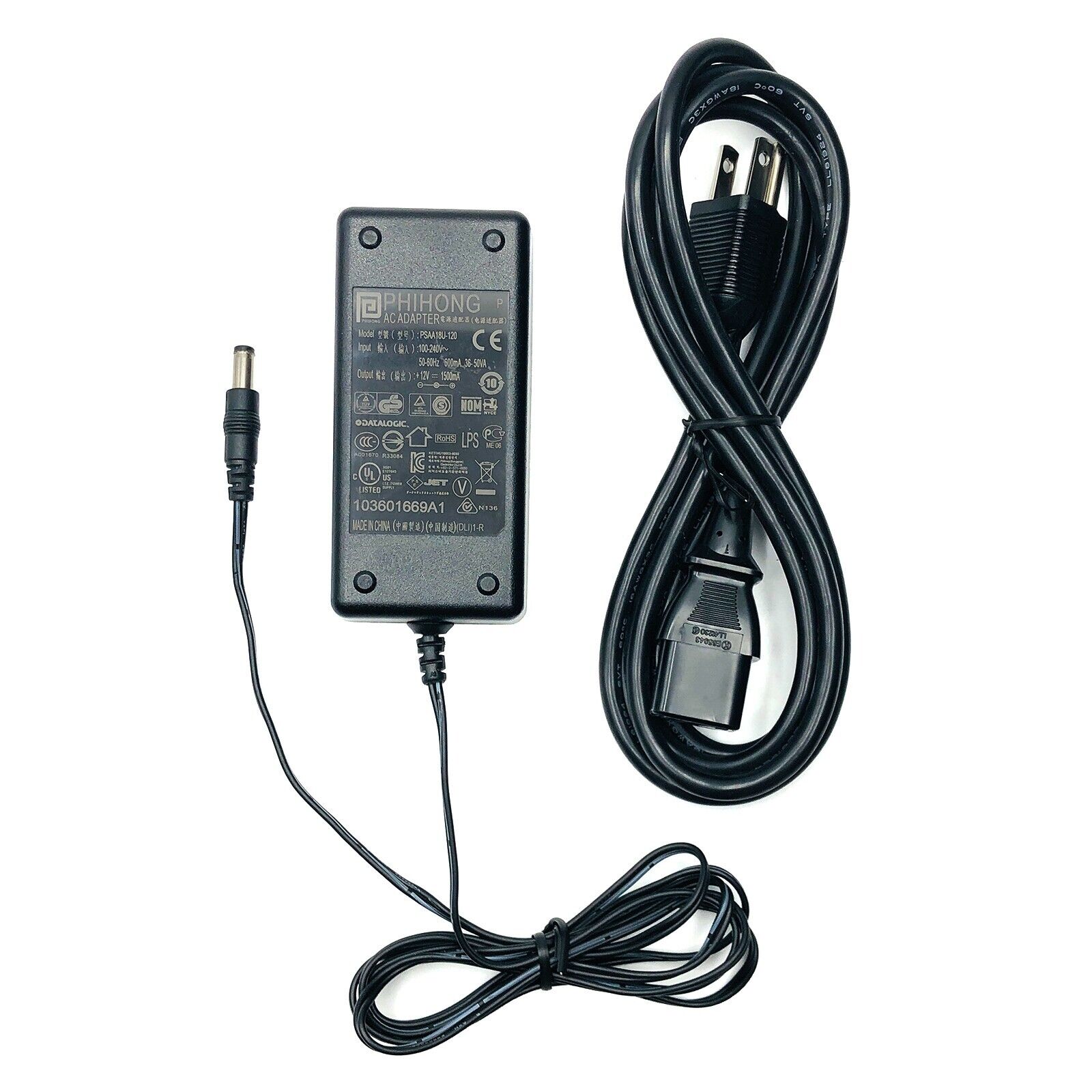 Genuine PHIHONG PSAA18U-120 AC Adapter for Datalogic Scanner Charger