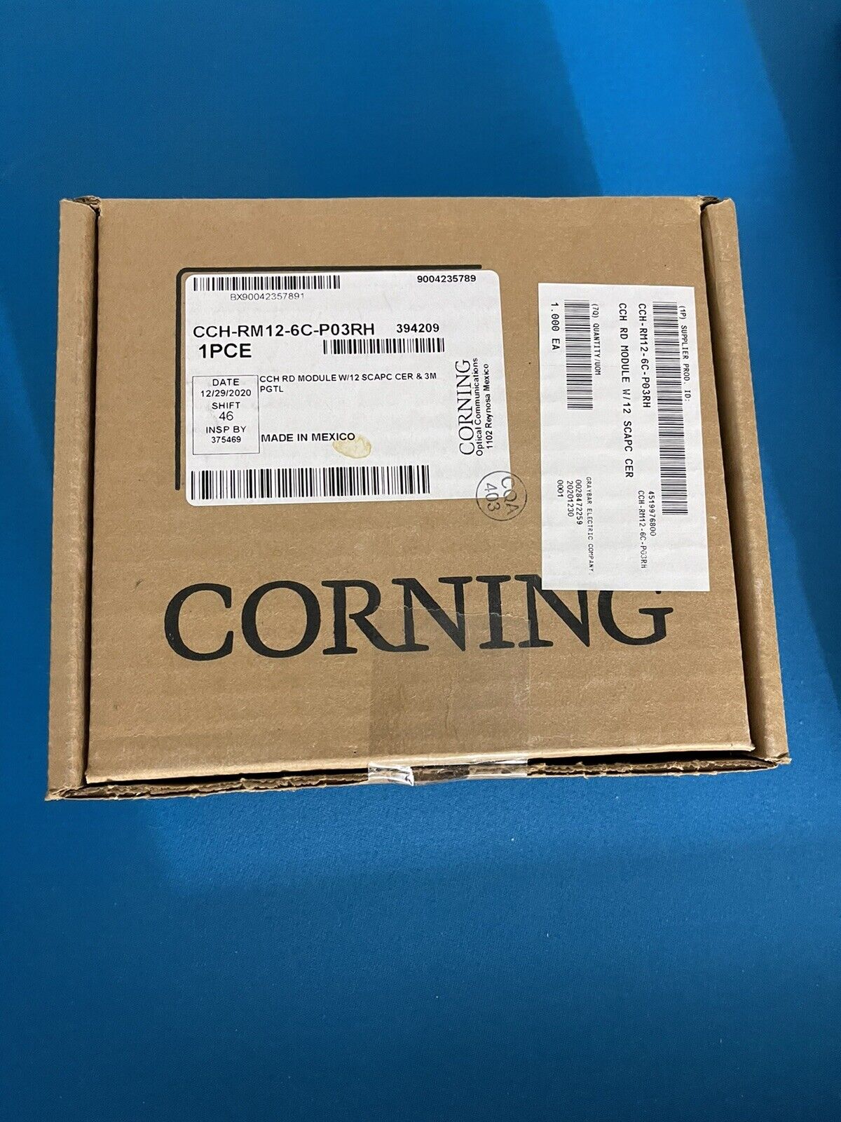Corning CCH-RM12-6C-P03RH  CORNINGCloset Connector Housing Module