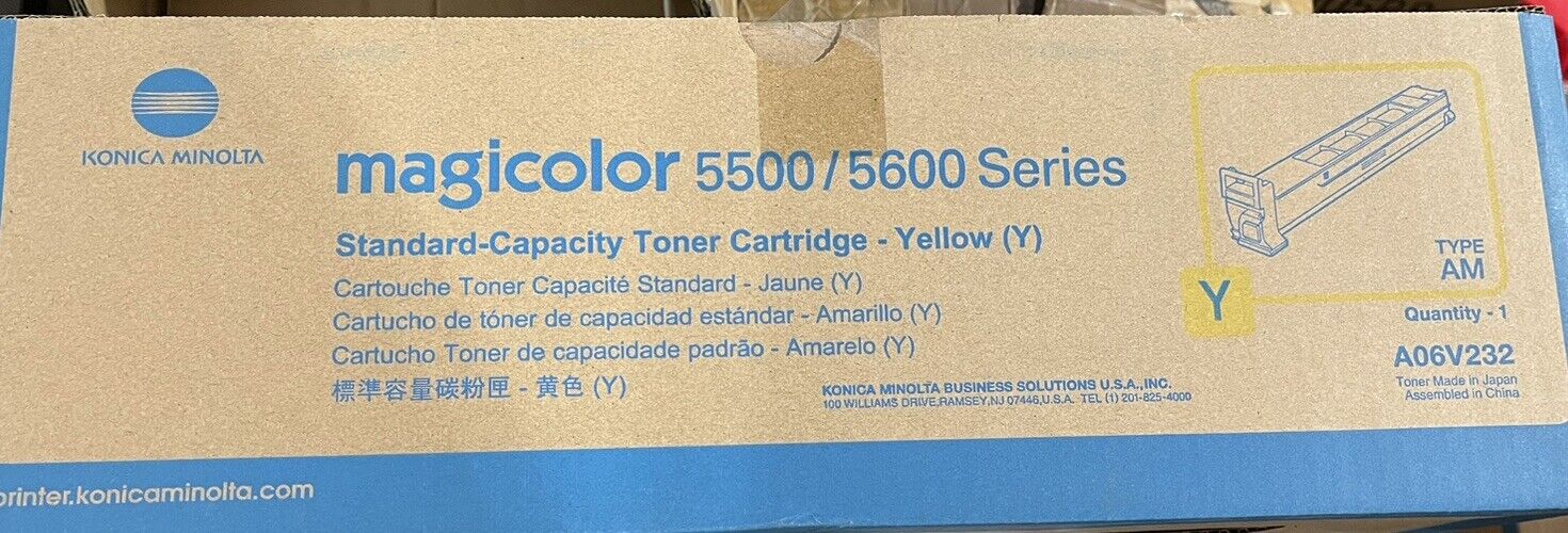Konica Minolta A06V233 OEM Toner Yellow 12K Yield for MAGICOLOR 5500/5600 Series