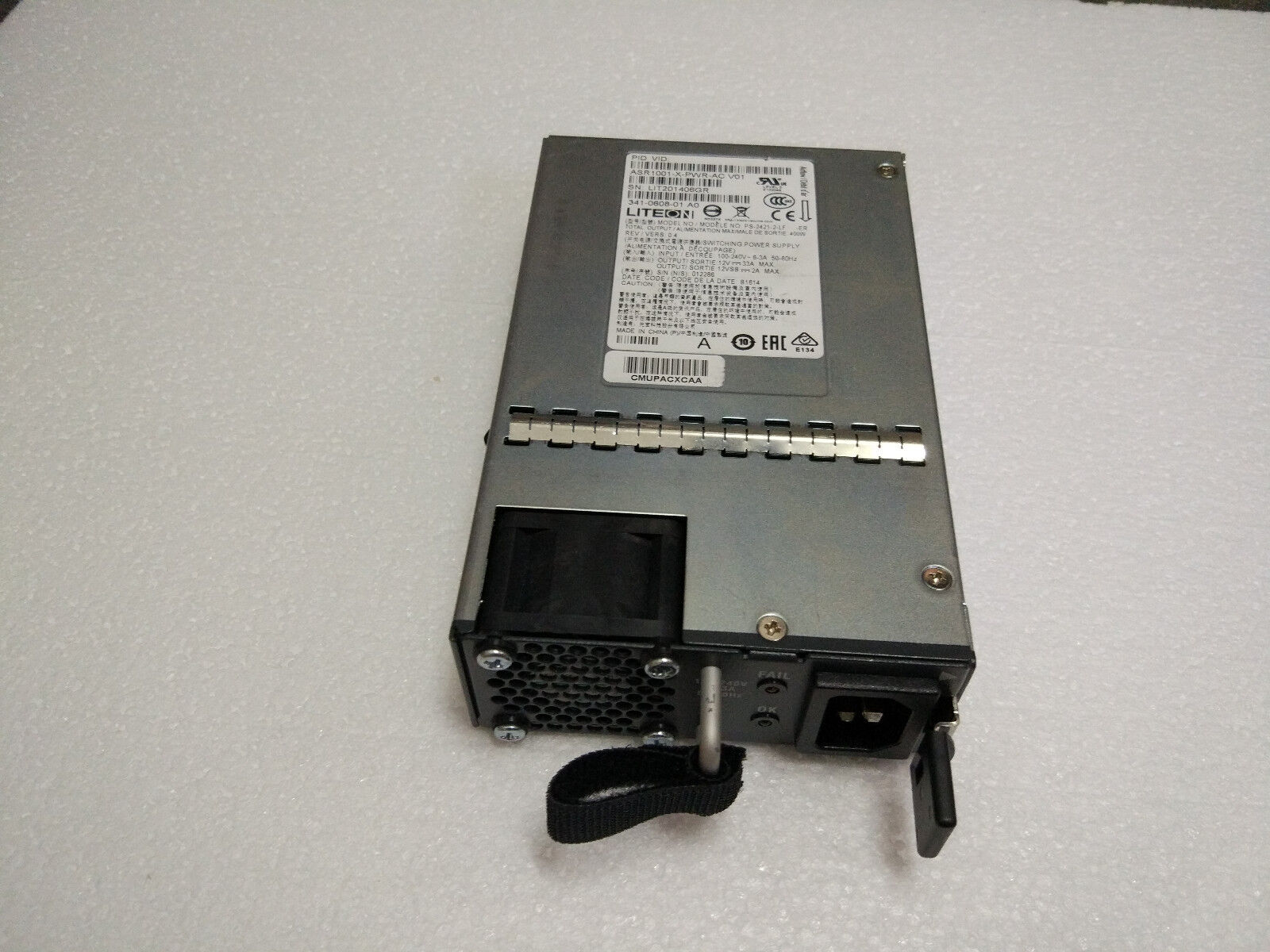 Genuine Cisco ASR1001-X-PWR-AC Power Suply 341-0608-01 for ASR1001X Running well