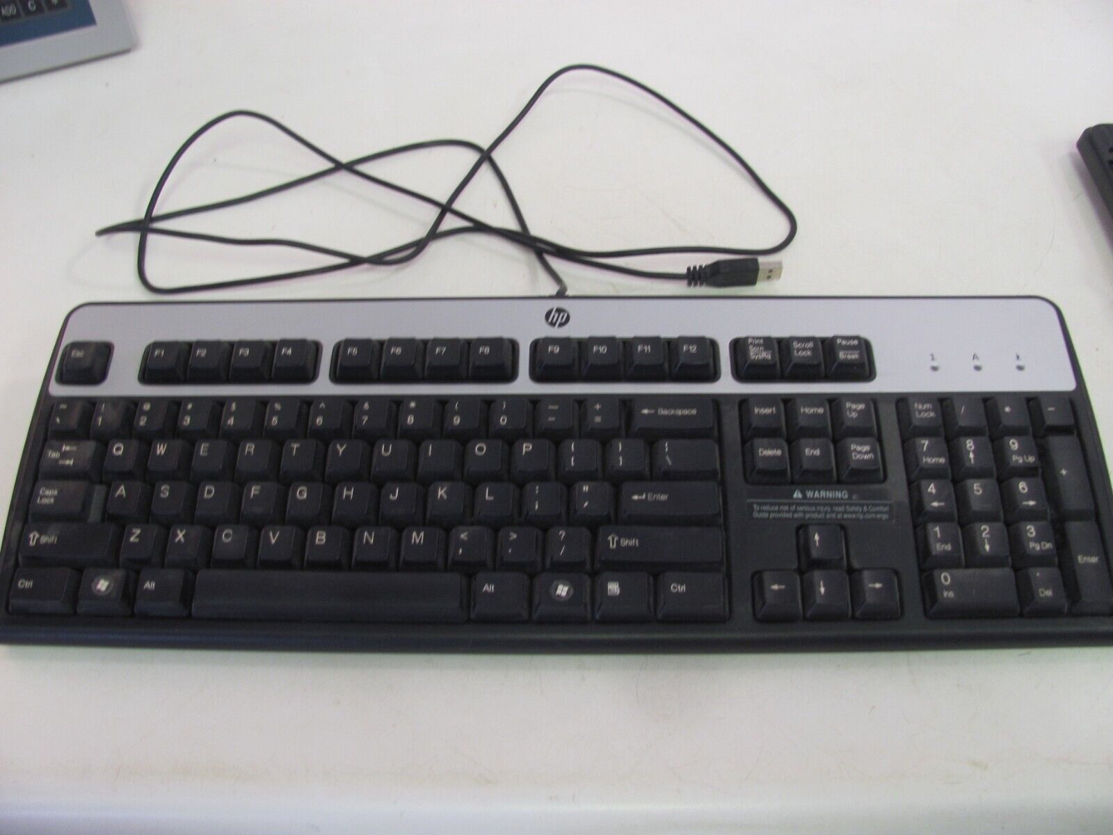 HP KU-0316 Black/Silver USB Wired 104-Key Layout Keyboard