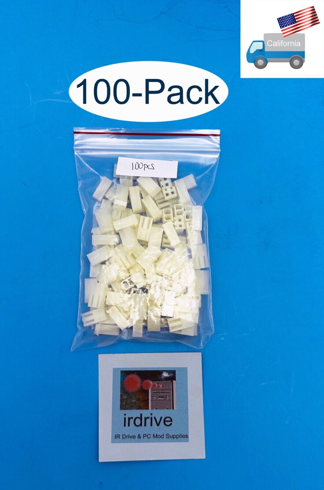 100-Pack TE Connectivity AMP 640250-2 compatible 2POS 3.96MM Female Socket Conn