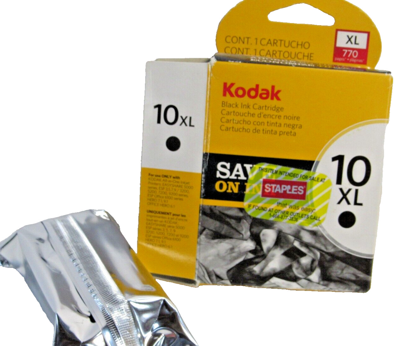 Genuine Kodak 10 XL Black Printer Ink Cartridge CAT 8237216 #AD