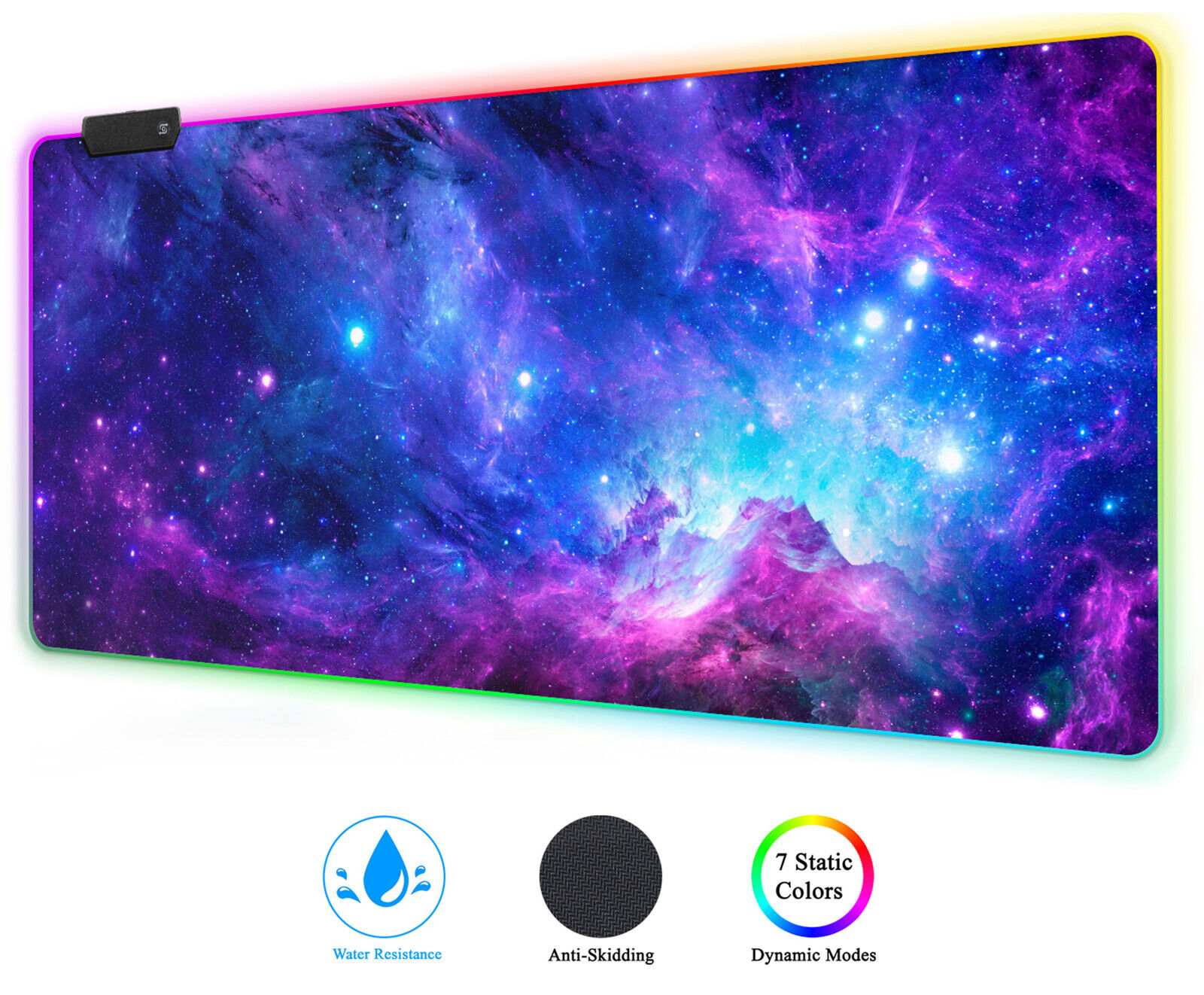 XXL RGB Gaming Mouse Pad - Extended Large LED Gaming Desk Mat (35.4 x 15.7 Inch)