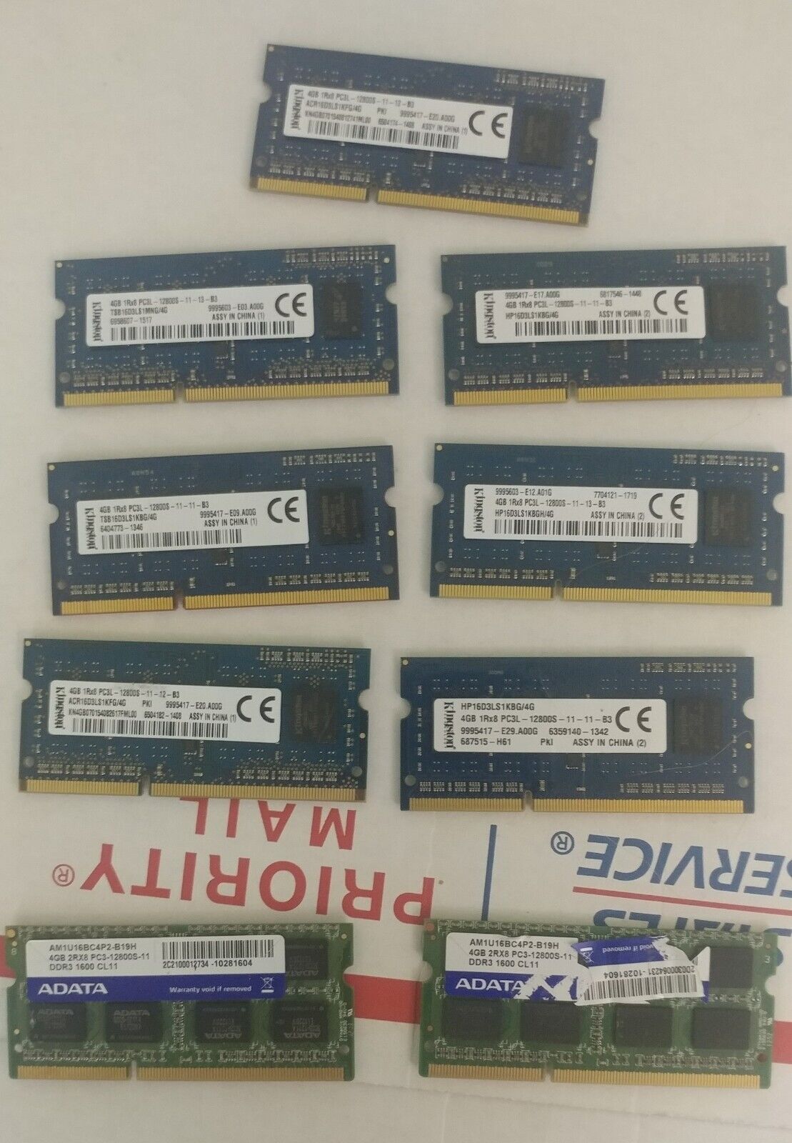 36GB (9x4GB) pc3l-12800s 1RX8 Kingston ADATA laptop ram