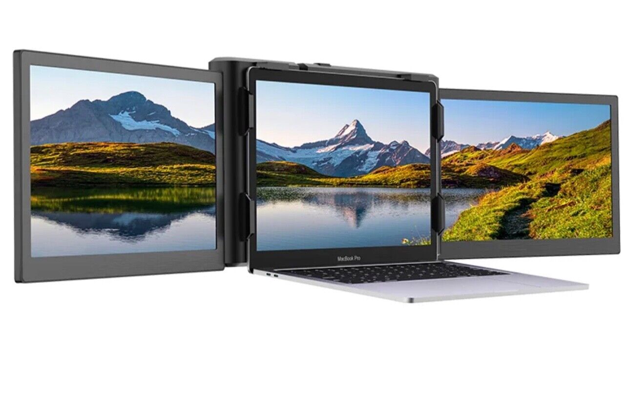 Ofiyaa Triple Laptop Screen Extender, 1080P FHD Portable Dual Monitor 