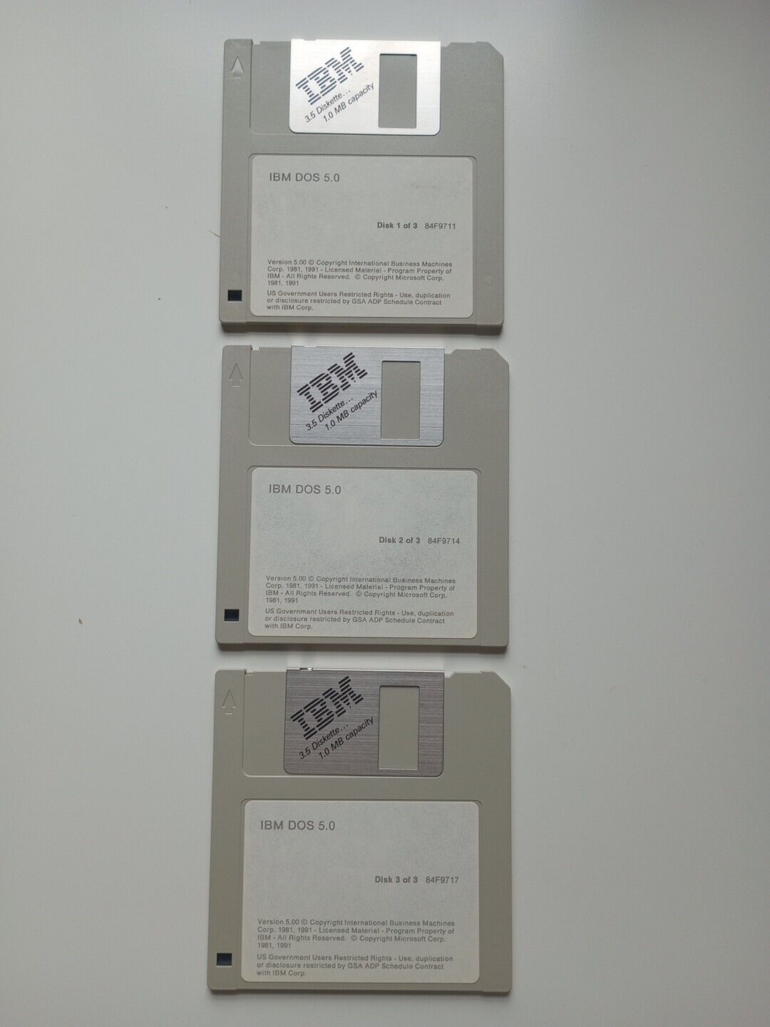 IBM OEM PC DOS 5.0 Operating System - (3) 3.5
