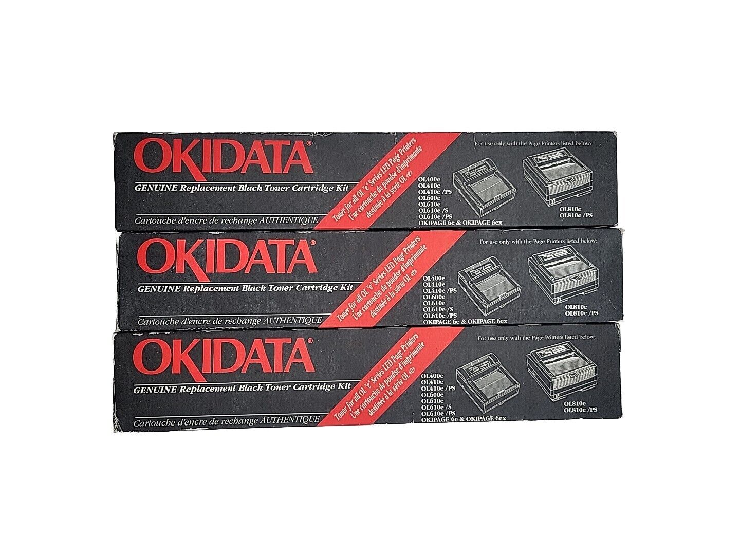 3 x OKI 52107201 Genuine Black Toner 6e/6ex OL400e/600e/810e Series - NEW