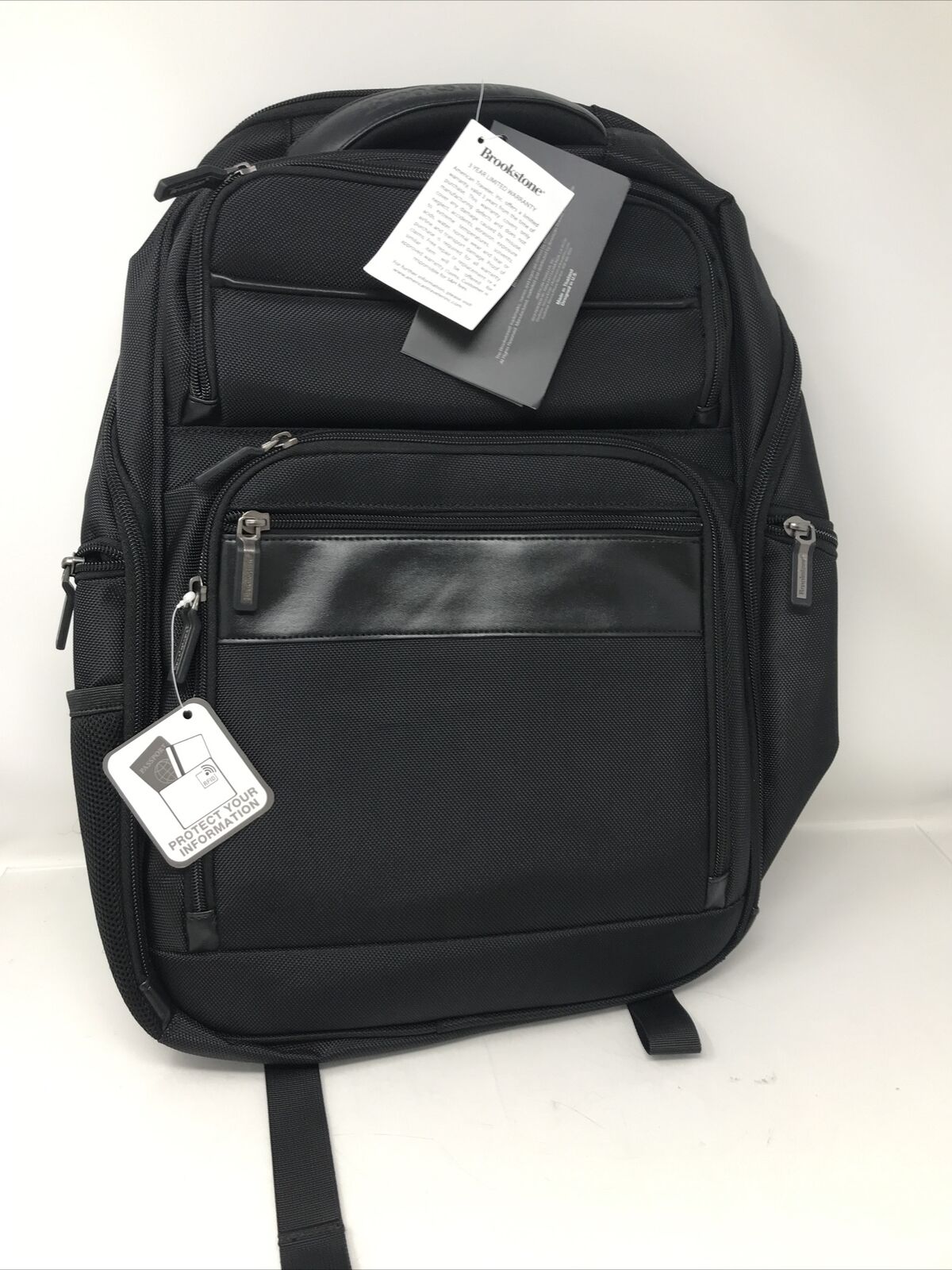 Brookstone Luggage Laptop Backpack, Black, 18 Inch