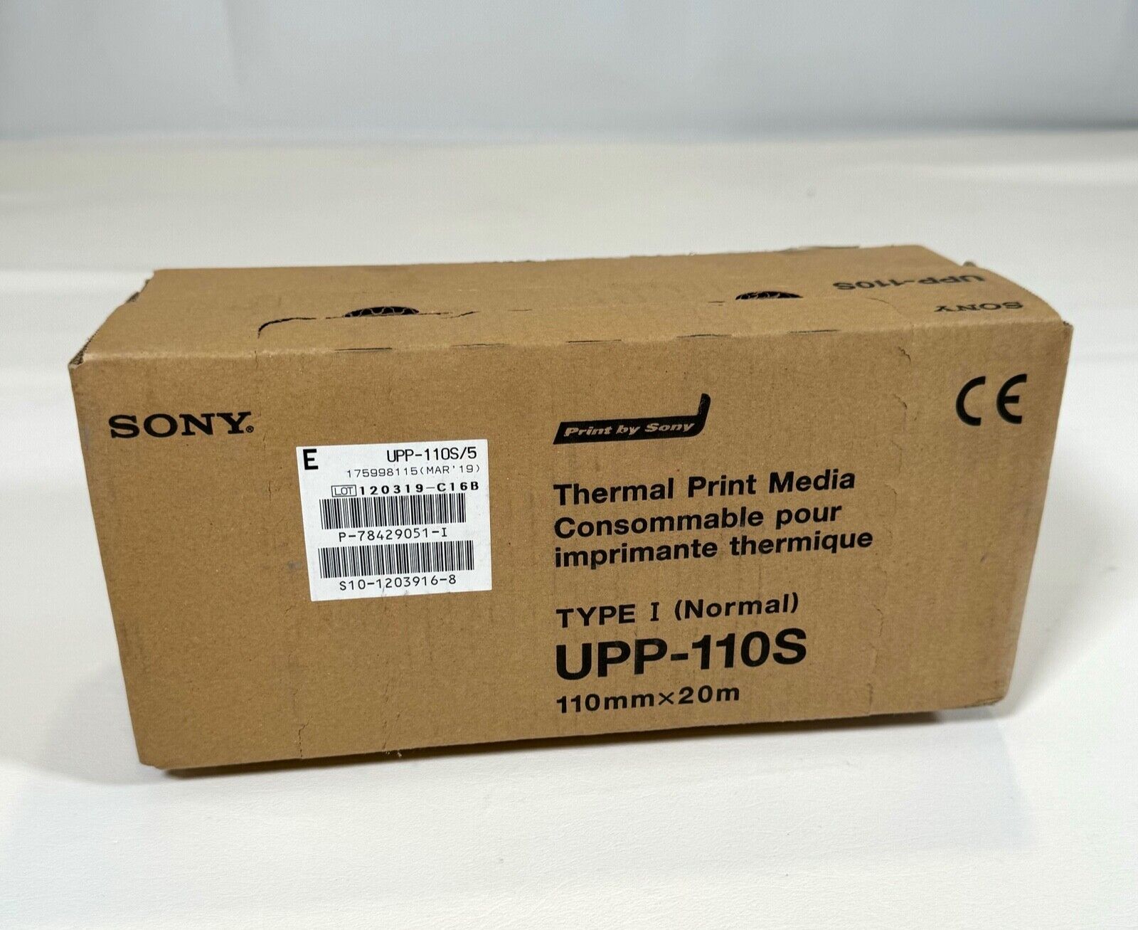 Sony UPP-110S Genuine OEM High Quality Printer Paper Box of 10 Rolls