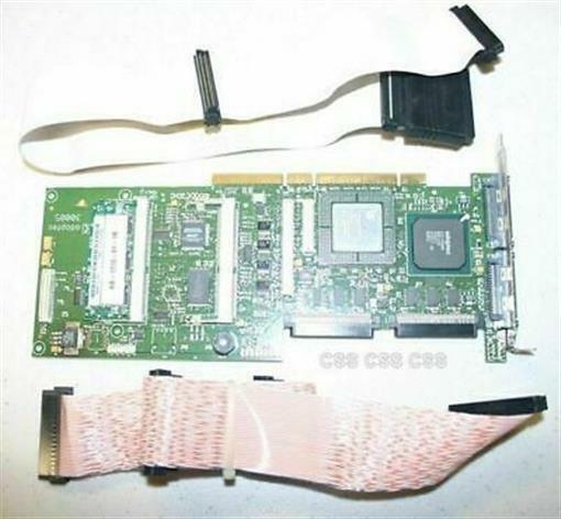 Adaptec 3000S SCSI Adapter 4 Port Card HA-1270-01-1B & Two Cables