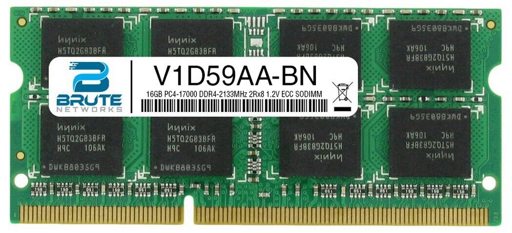 V1D59AA - HP Compatible 16GB PC4-17000 DDR4-2133MHz 2Rx8 1.2V ECC SODIMM