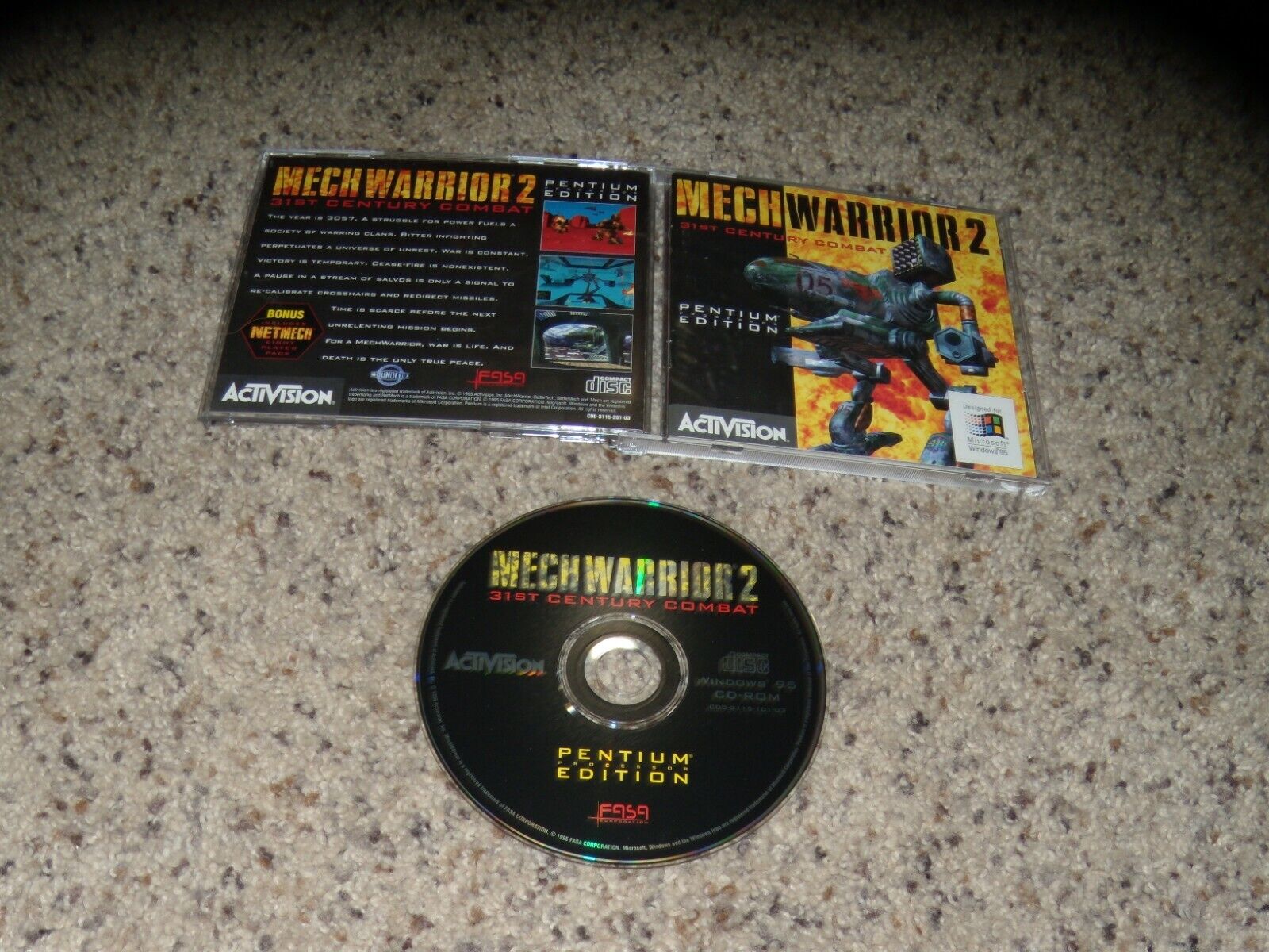 Mechwarrior 2 Pentium Edition (PC, 1995) Near Mint Game