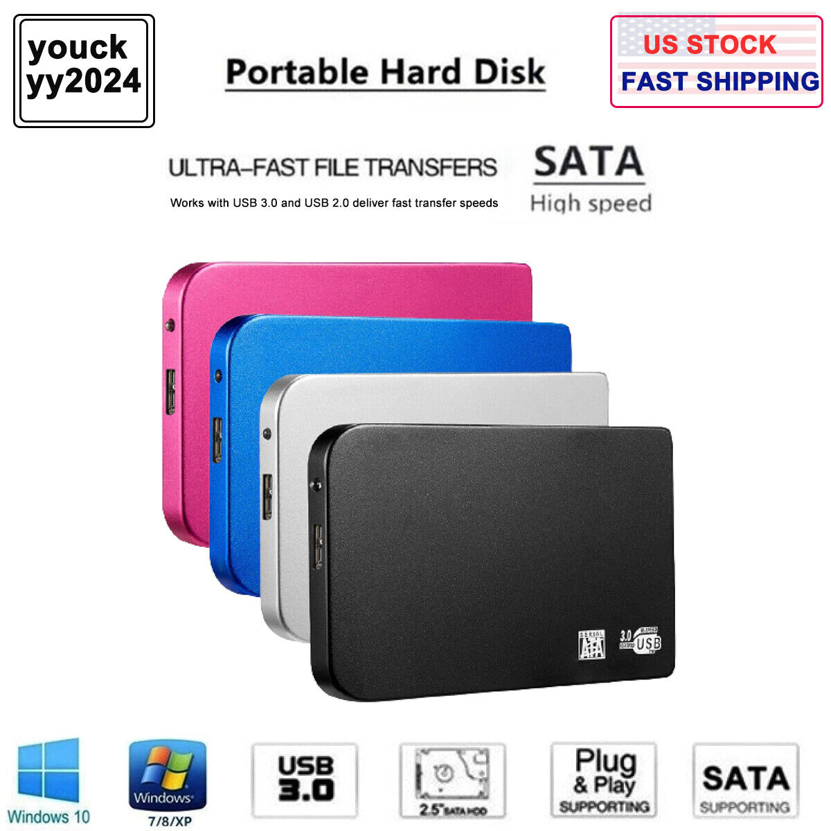 2TB 4TB USB3.0 Portable Mobile Hard Disk Drive Disk High-speed Transmission