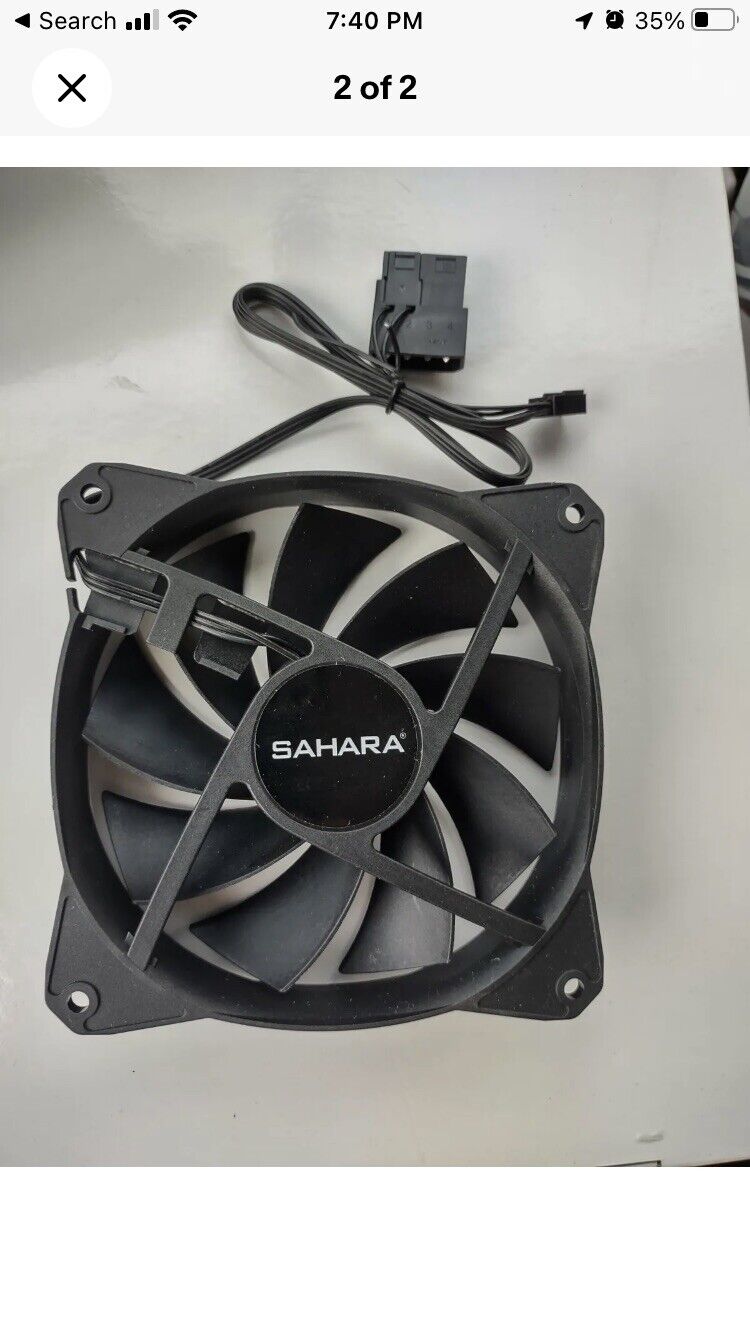  Computer PC Sahara Fans 120mm Black Cooling Case PC Fan for Computer 