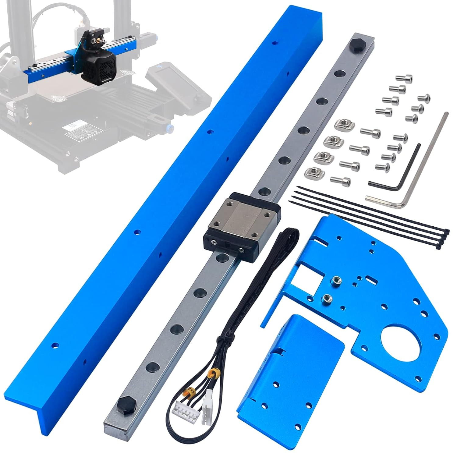 ENOMAKER Ender 3 Upgrade Linear Rail Guide Kit X Axis with Direct Drive Extruder