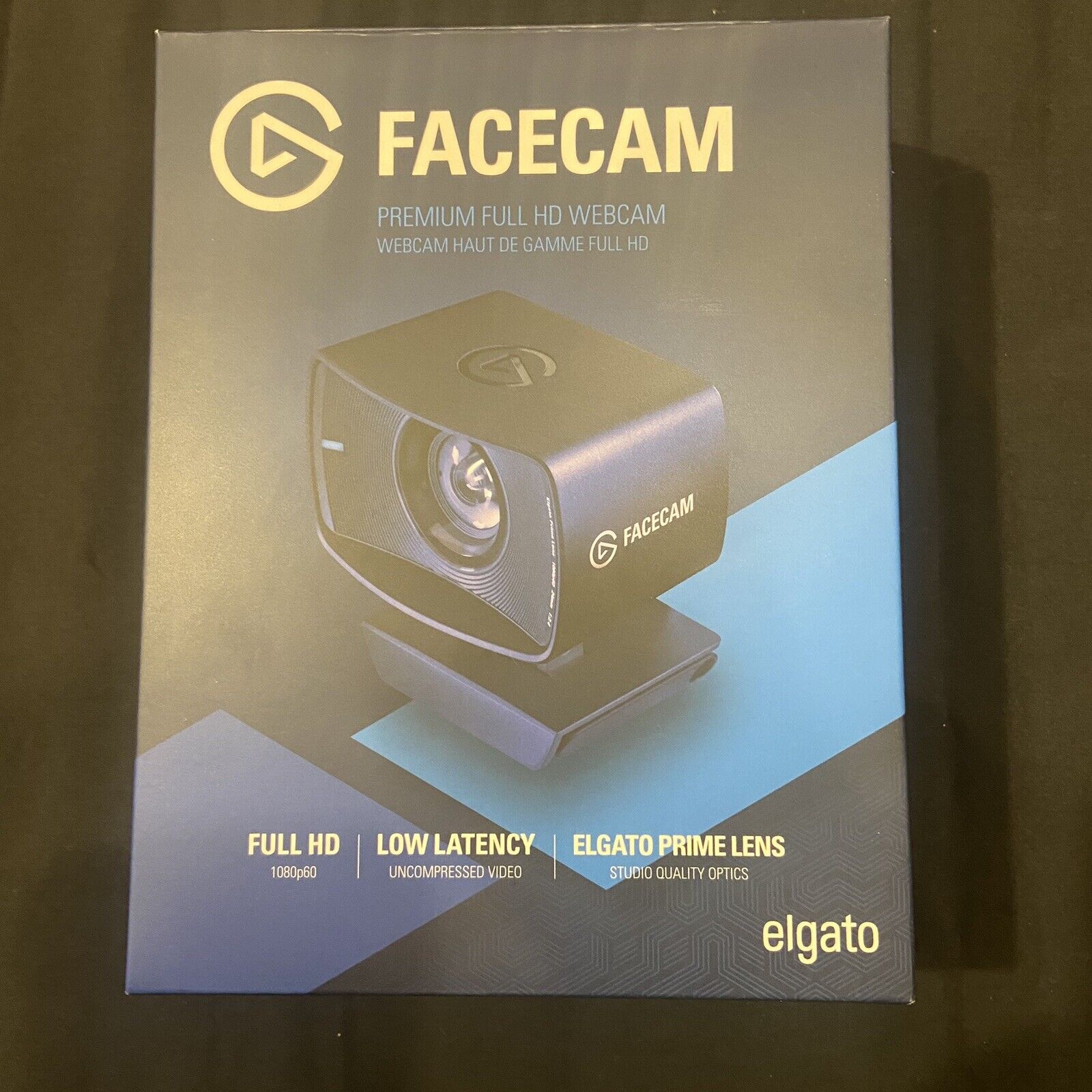 Elgato Facecam 1080p60 Full HD Webcam 20WAA9901 USB-C, Great For Gaming or Calls