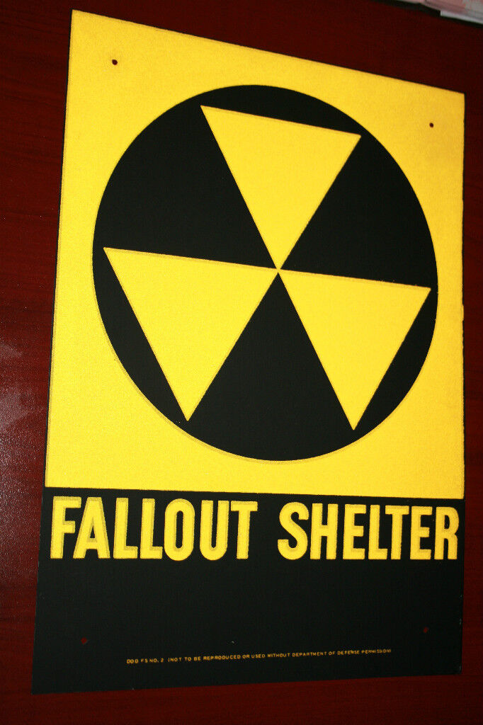 Fallout shelter sign original not a reproduction   WE SHIP WORLD WIDE