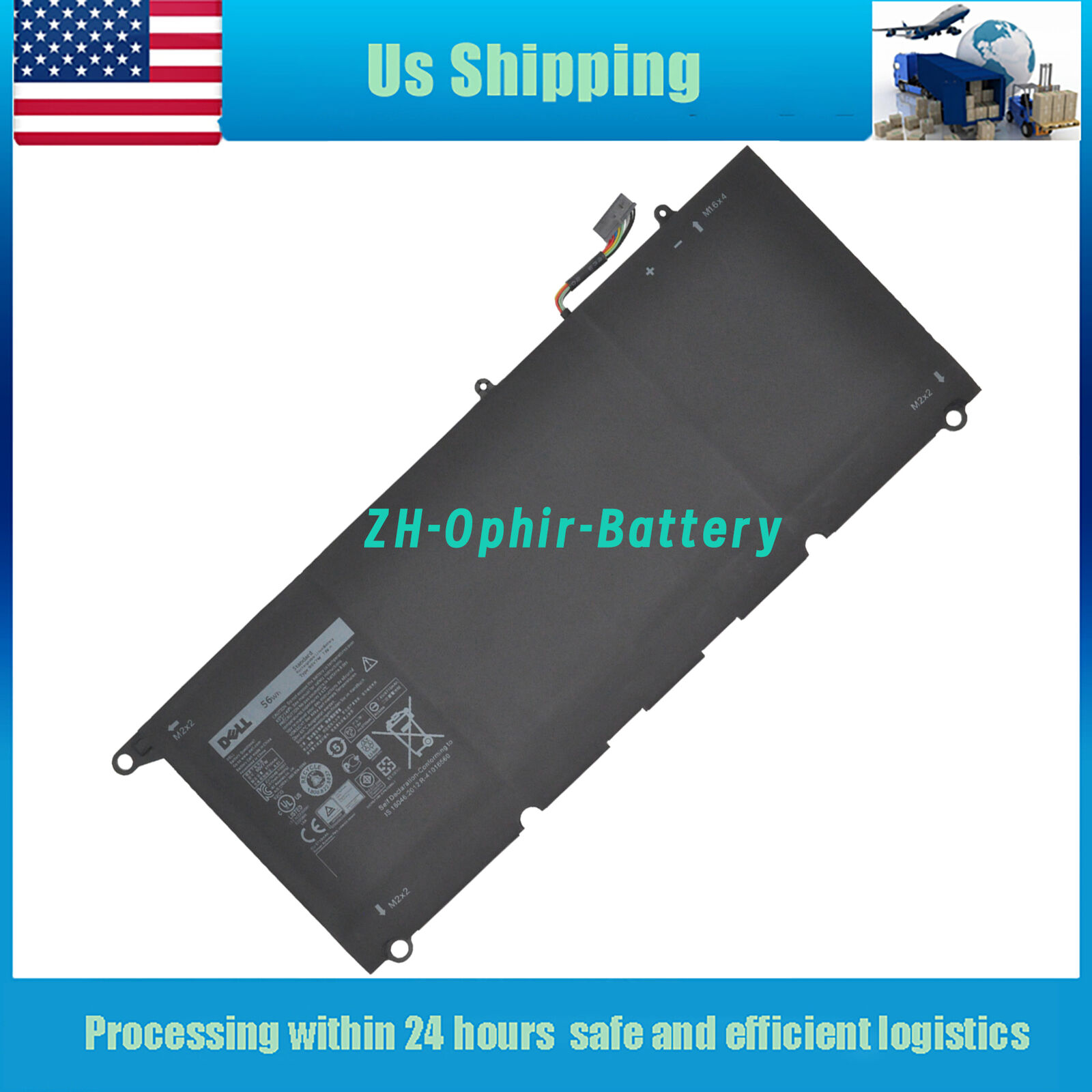 New Genuine 90V7W Battery for Dell XPS 13 9343 9350 13D-9343 5K9CP JD25G JHXPY
