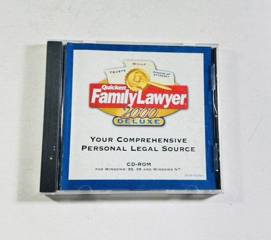 Quicken Family Lawyer 2000 CD ROM For Windows 95 , 98   ML307