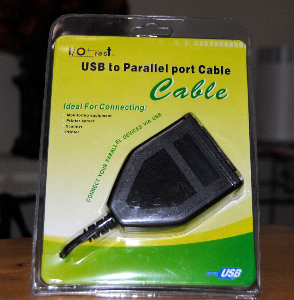 USB to Parallel Port Printer Cable IO Crest USB 1.1 to DB25   SY-ADA10003