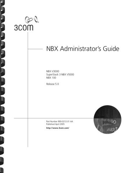 3COM NBX V3000 ADMINISTRATOR'S GUIDE