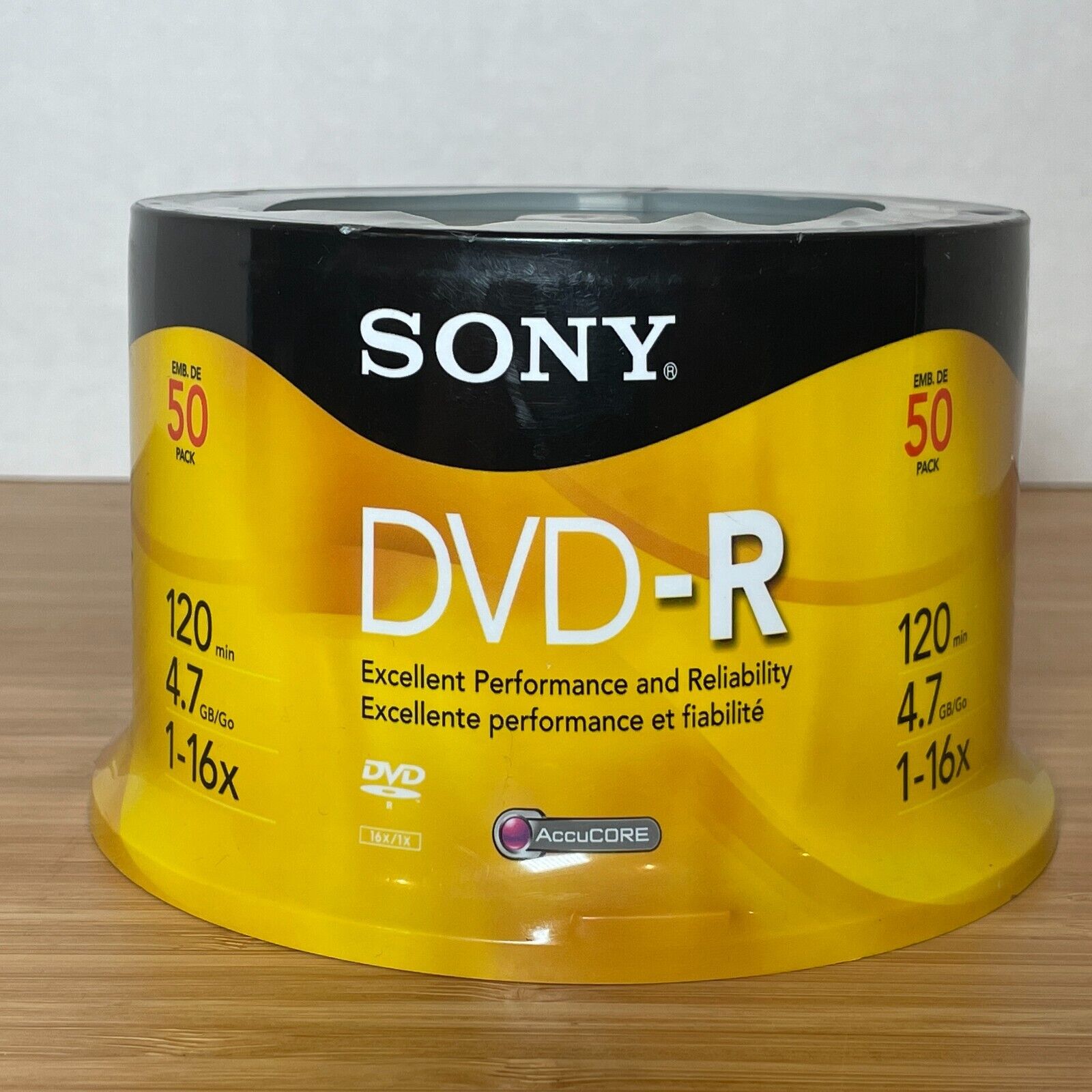 Sony DVD-R 50 Pack 4.7 Gb 120 Mins 16x Recordable Spindle Discs New