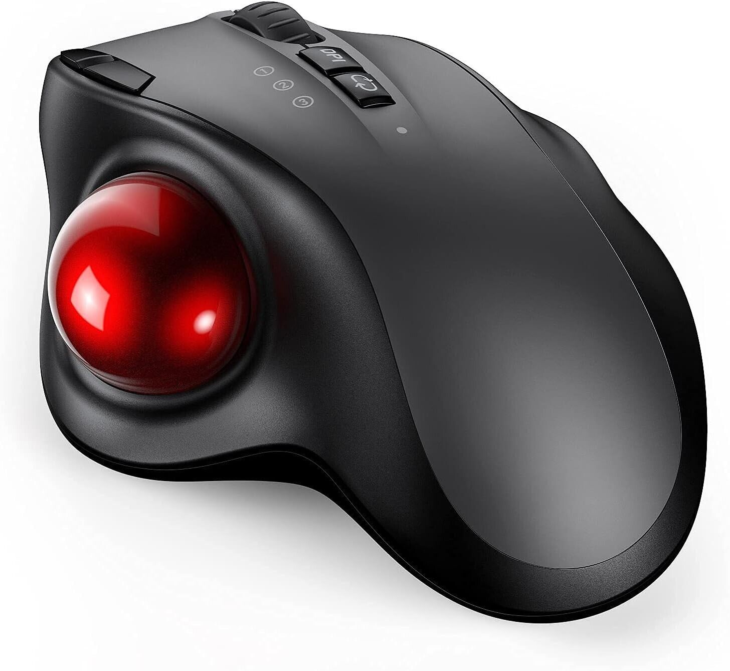 Wireless Trackball Mouse, USB & Bluetooth Rollerball Mouse, Easy Thumb Control