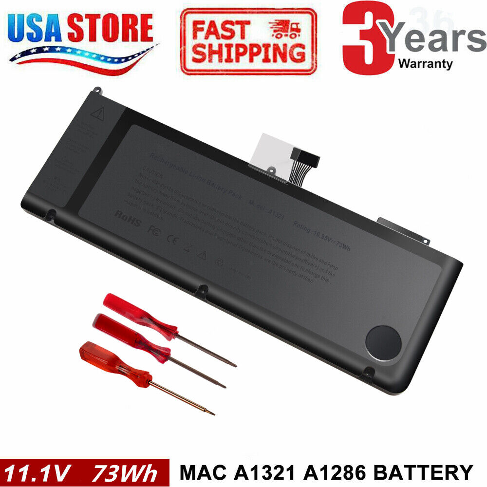 A1321 Laptop Battery for MacBook Pro 15 inch A1286 (Mid 2009 2010) 020-6380-A 